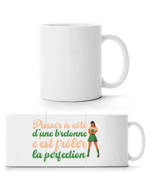Aperçu: Frôler La Perfection - Mug panorama - Blanc - Devant
