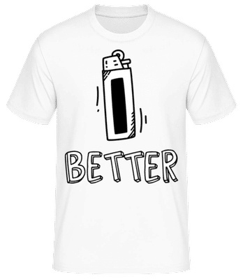 Cannabis Better - Men's Basic T-Shirt - White - Front