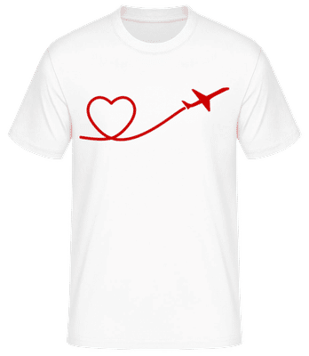 Heart Flyer - Pánske basic tričko - Biela - Predné
