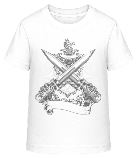 Aperçu: Épées Croisées - T-shirt shirtinator Enfant - Blanc - Devant
