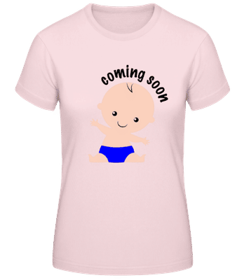 Baby Boy Announcement - Camiseta básica de mujer - Rosa - delante