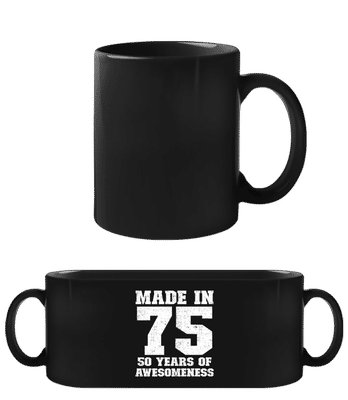 50 Years Of Awesomeness - Black Mug - Black - Front