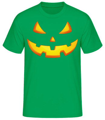 Pumpkin Face Evil 1 - Camiseta para hombre B&C - Verde irlandés - delante