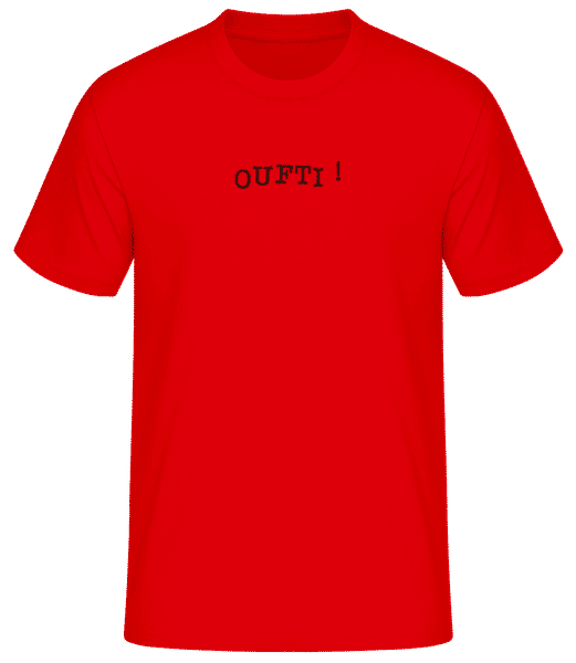 Aperçu: Oufti Belgique Argot Liège Étonné - T-shirt standard Homme - Rouge - Devant
