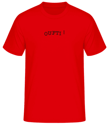Oufti Belgique Argot Liège Étonné - T-shirt standard Homme - Rouge - Devant