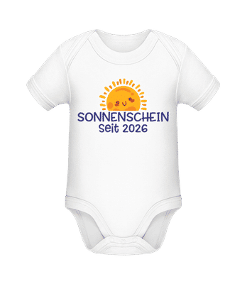 Sonnenschein Seit 2026 - Baby Bio Strampler - Weiß - Vorne