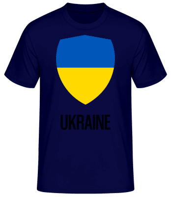 Ukraine - Pánske basic tričko - Namornícka modrá - Predné