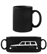 'Jeep Cherokee (XJ)' Silhouette - Taza negra - Negro - delante