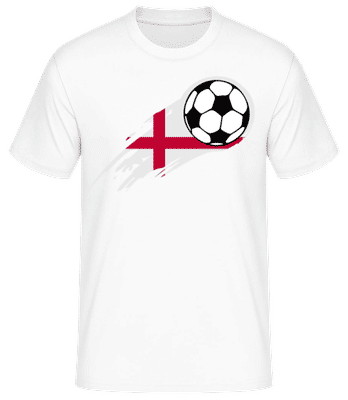 Englische Fahne Fußball - Männer Basic T-Shirt - Weiß - Vorne