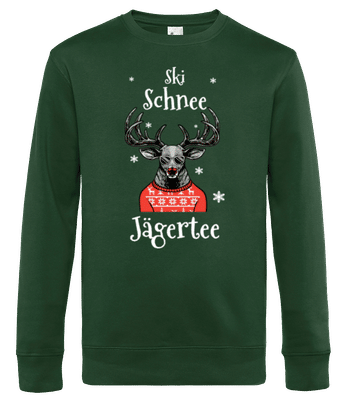Après Ski Schnee Jägertee - Männer Standard Pullover - Flaschengrün - Vorne