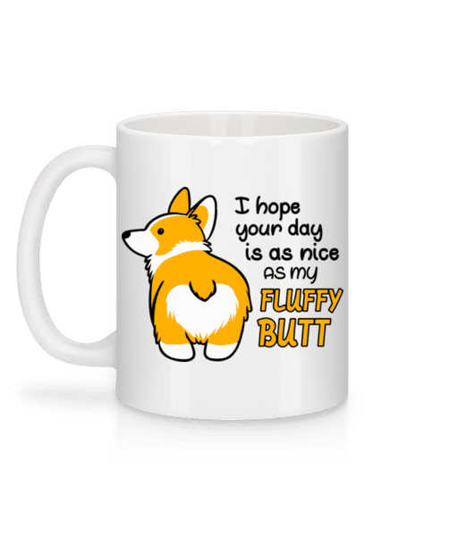 Aperçu: My Fluffy Butt - Mug en céramique blanc - Blanc - Derrière