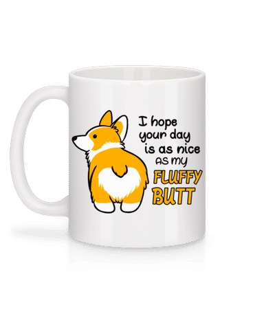 My Fluffy Butt - Mug en céramique blanc - Blanc - Derrière