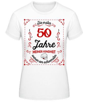 Die Ersten 50 Jahre - Frauen Basic T-Shirt - Weiß - Vorne