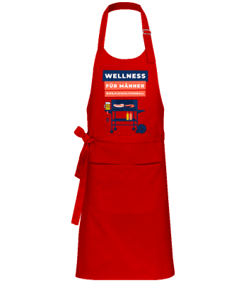 Wellness Für Männer - Profi Kochschürze - Rot - Vorne