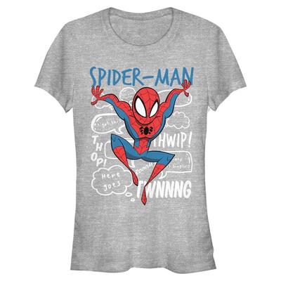 Marvel - Spider-Man - Spider-Man Spidey Doodle Thoughts - Women's T-Shirt - Heather grey - Front