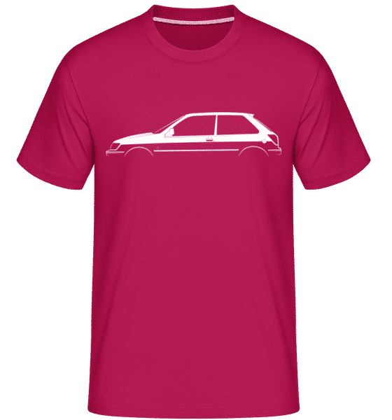 Preview: 'Ford Fiesta XR2i Mk III' Silhouette - Shirtinator Men's T-Shirt - Magenta - Front