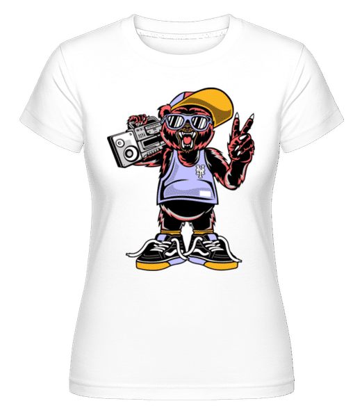 Aperçu: Cool Bear -  T-shirt Shirtinator femme - Blanc - Devant