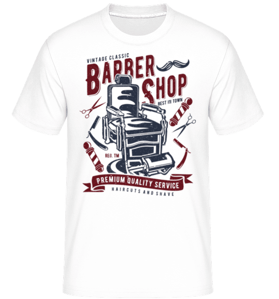 Preview: Vintage Barber Shop -  Shirtinator Men's T-Shirt - White - Front