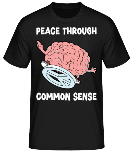 Aperçu: Peace Common Sense - T-shirt standard Homme - Noir - Devant