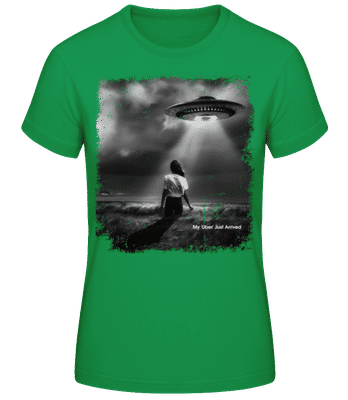 My 'Uber' Just Arrived - T-shirt standard Femme - Vert irlandais - Devant