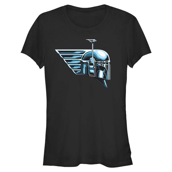 Aperçu: Star Wars - Book of Boba Fett - Boba Fett Chrome Boba Helmet - Femme T-shirt - Noir - Devant