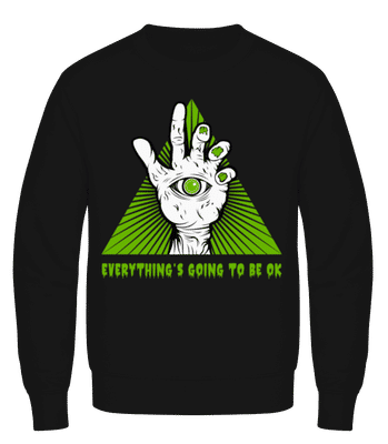 Everything's Going To Be Ok - Sweatshirt Homme - Noir - Devant