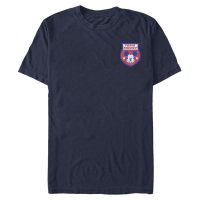 Disney Classics - Mickey Mouse - Mickey France Badge - Men's T-Shirt - Navy - Front