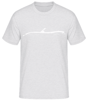 'Mazda MX-5 Miata ND' Silhouette - Camiseta básica para hombre - Gris moteado - delante