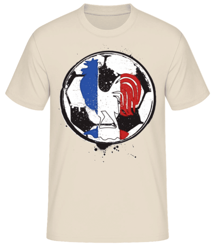 Preview: Football France Ball - Men's Basic T-Shirt - Cream - Front