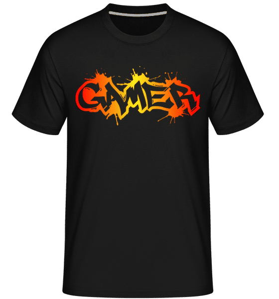 Aperçu: Gamer Graffiti -  T-Shirt Shirtinator homme - Noir - Devant