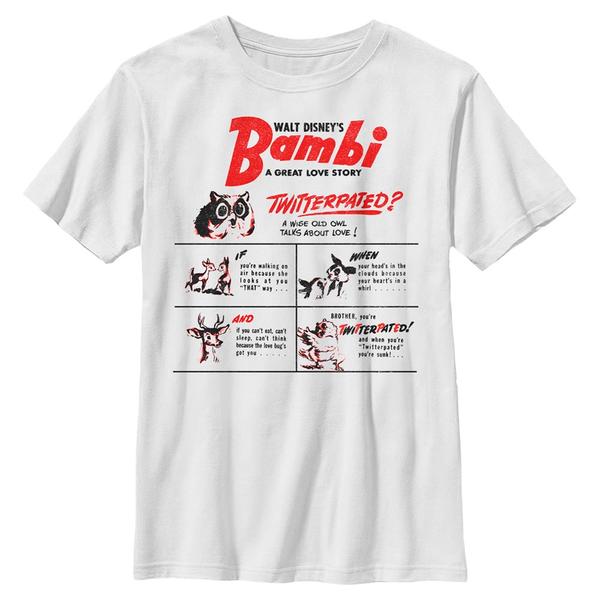Aperçu: Disney - Bambi - Bambi Twitterpated - Enfant T-shirt - Blanc - Devant