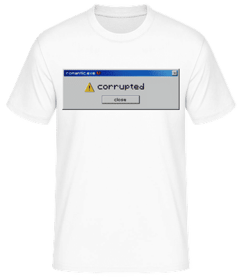 Y2K Romantic.exe Corrupted - Camiseta básica para hombre - Blanco - delante