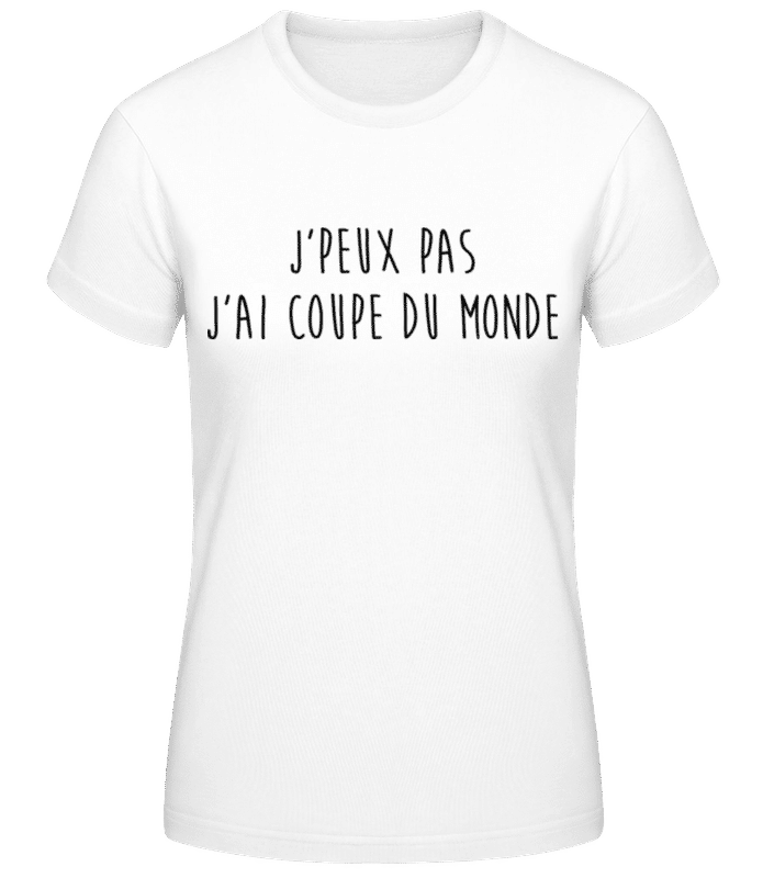 Aperçu: J'peux Pas J'ai Coupe Du Monde - T-shirt femme B&C - Blanc - Devant