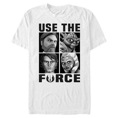 Star Wars - The Clone Wars - Skupina Force Users - Homme T-shirt - Blanc - Devant