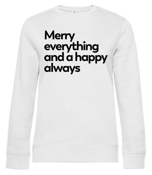 Aperçu: Merry Everything Happy Always - Sweat-shirt standard pour femme - Blanc - Devant