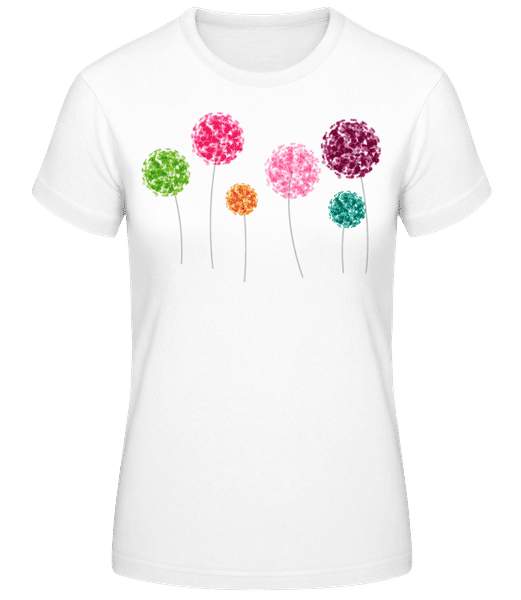 Aperçu: Colorful Flowers - T-shirt standard Femme - Blanc - Devant