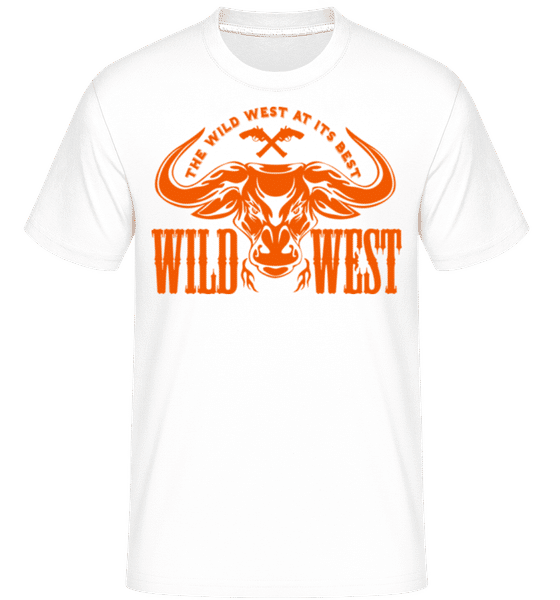 Aperçu: Wild West Horns -  T-Shirt Shirtinator homme - Blanc - Devant