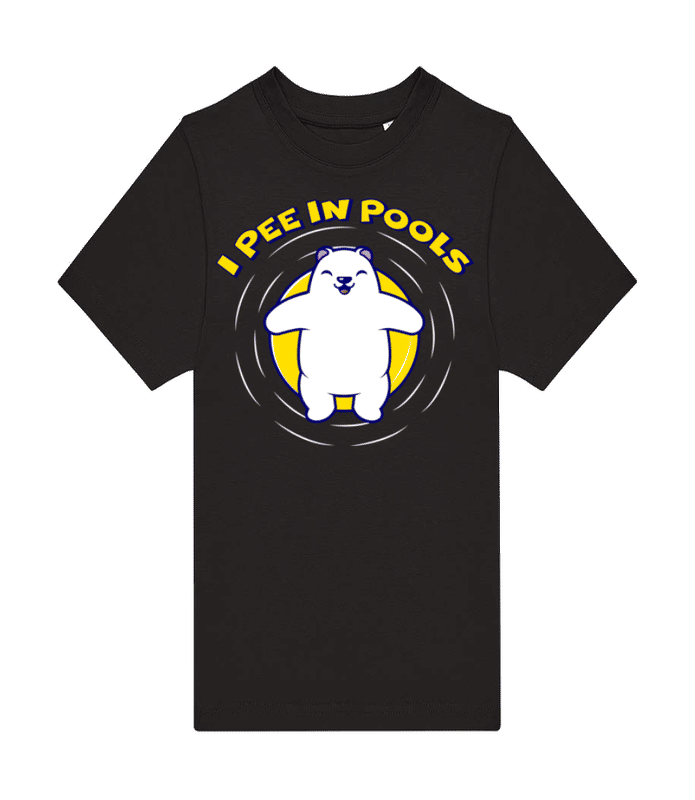 Preview: I Pee In Pools - Kids B&C T-Shirt - Black - Front