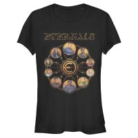 Marvel - Eternals - Group Shot Eternals Circular Gold - Mujeres Camiseta - Negro - delante