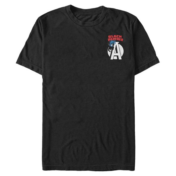 Aperçu: Marvel - Avengers - Black Panther Panther Badge - Homme T-shirt - Noir - Devant