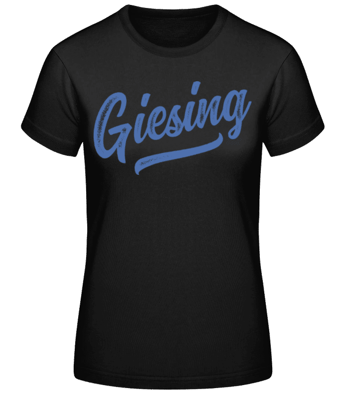 Vorschau: Giesing Swoosh - Frauen Basic T-Shirt - Schwarz - Vorne