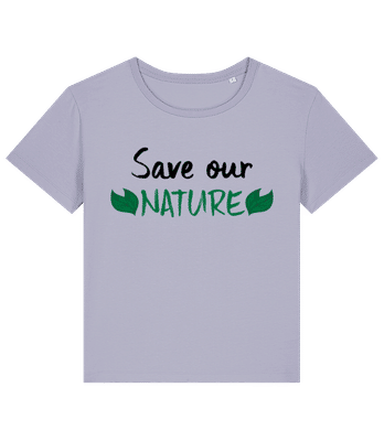 Save Our Nature - Women's organic T-shirt Stanley Stella 2.0 - Lavender - Front