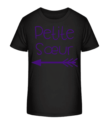 Petite Sœur - T-shirt bio Enfant Stanley Stella 2.0 - Noir - Devant