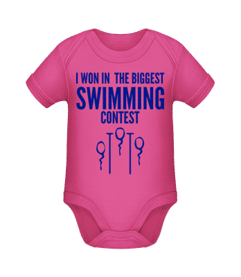 Swimming Contest Sperms - Body manches courtes bio - Magenta - Devant