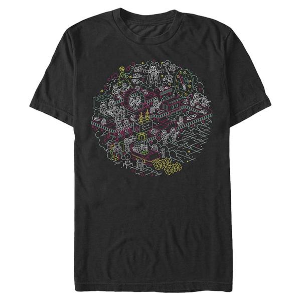 Aperçu: Star Wars - Darth Vader Linear Xmas - Christmas - Homme T-shirt - Noir - Devant