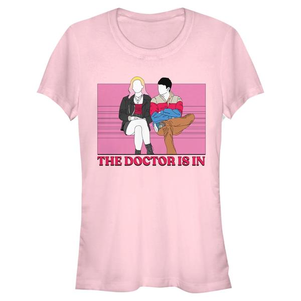 Aperçu: Netflix - Sex Education - Maeve & Otis Doctor Is In - Femme T-shirt - Rose - Devant