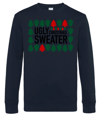 Ugly Christmas Sweater Green - Sudadera estándar para hombre - Marino - delante
