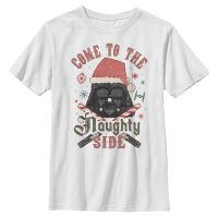 Star Wars - Darth Vader Naughty Side - Navidad - Niños Camiseta - Blanco - delante