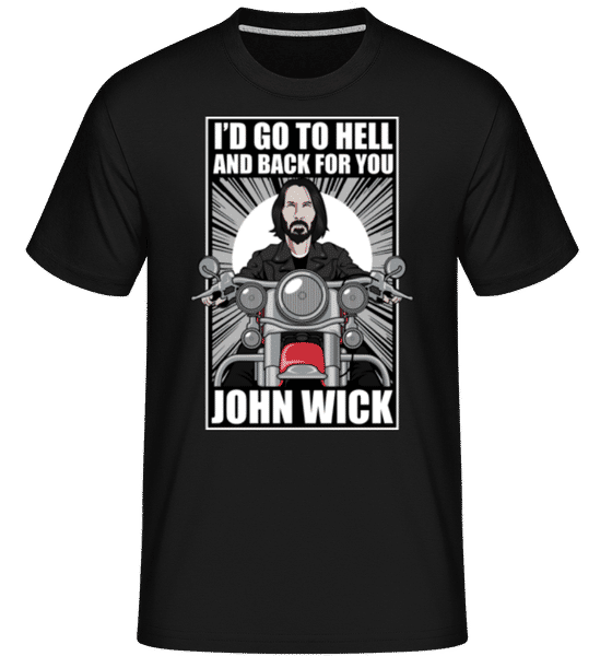 Aperçu: John Wick Biker -  T-Shirt Shirtinator homme - Noir - Devant