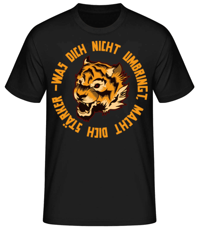 Vorschau: Was Dich Nicht Umbringt - Männer Basic T-Shirt - Schwarz - Vorne